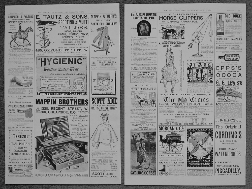 Adverts. (Illustrated Sporting and Dramatic News 1897). 18977