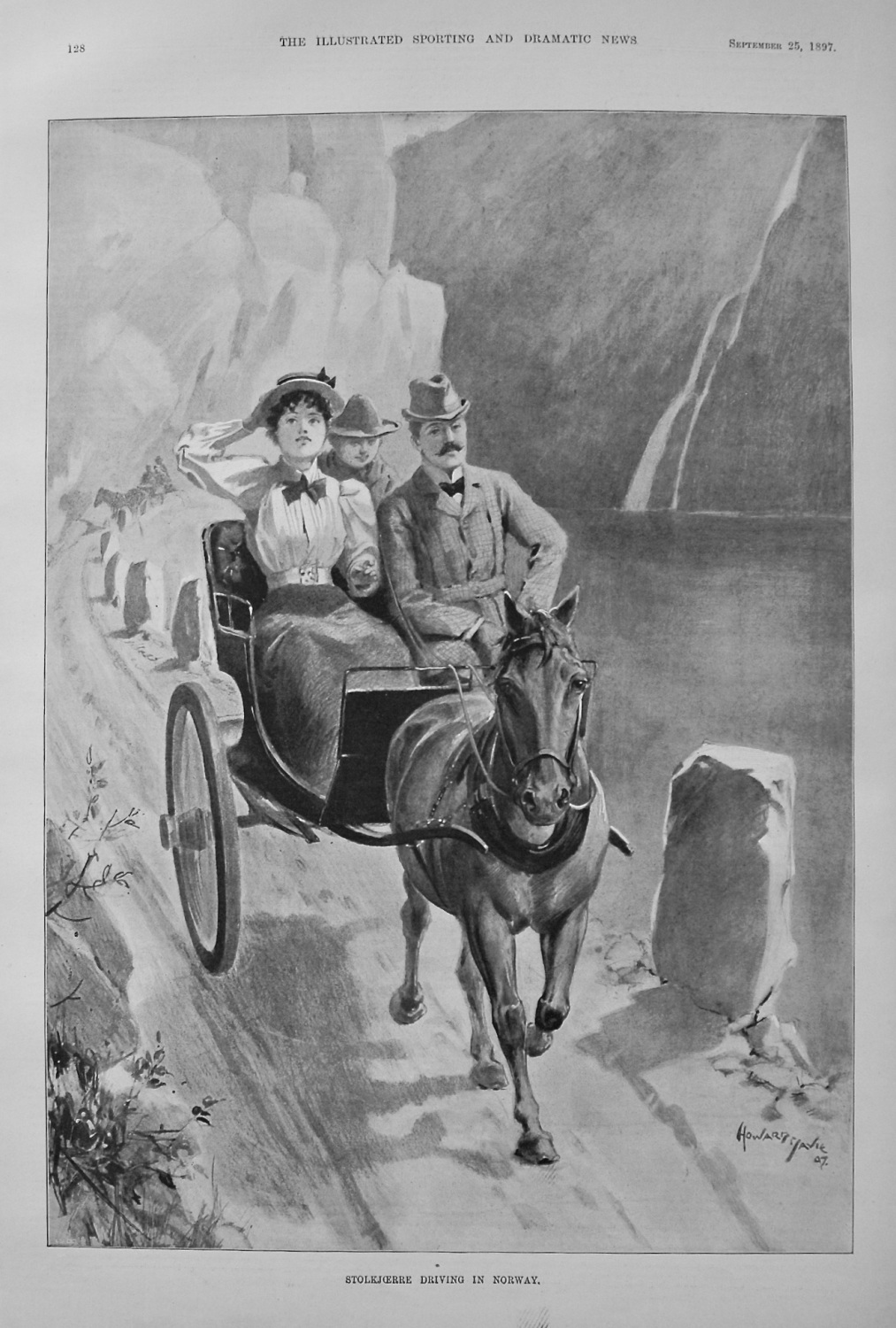 Stolkjoerre Driving in Norway. 1897