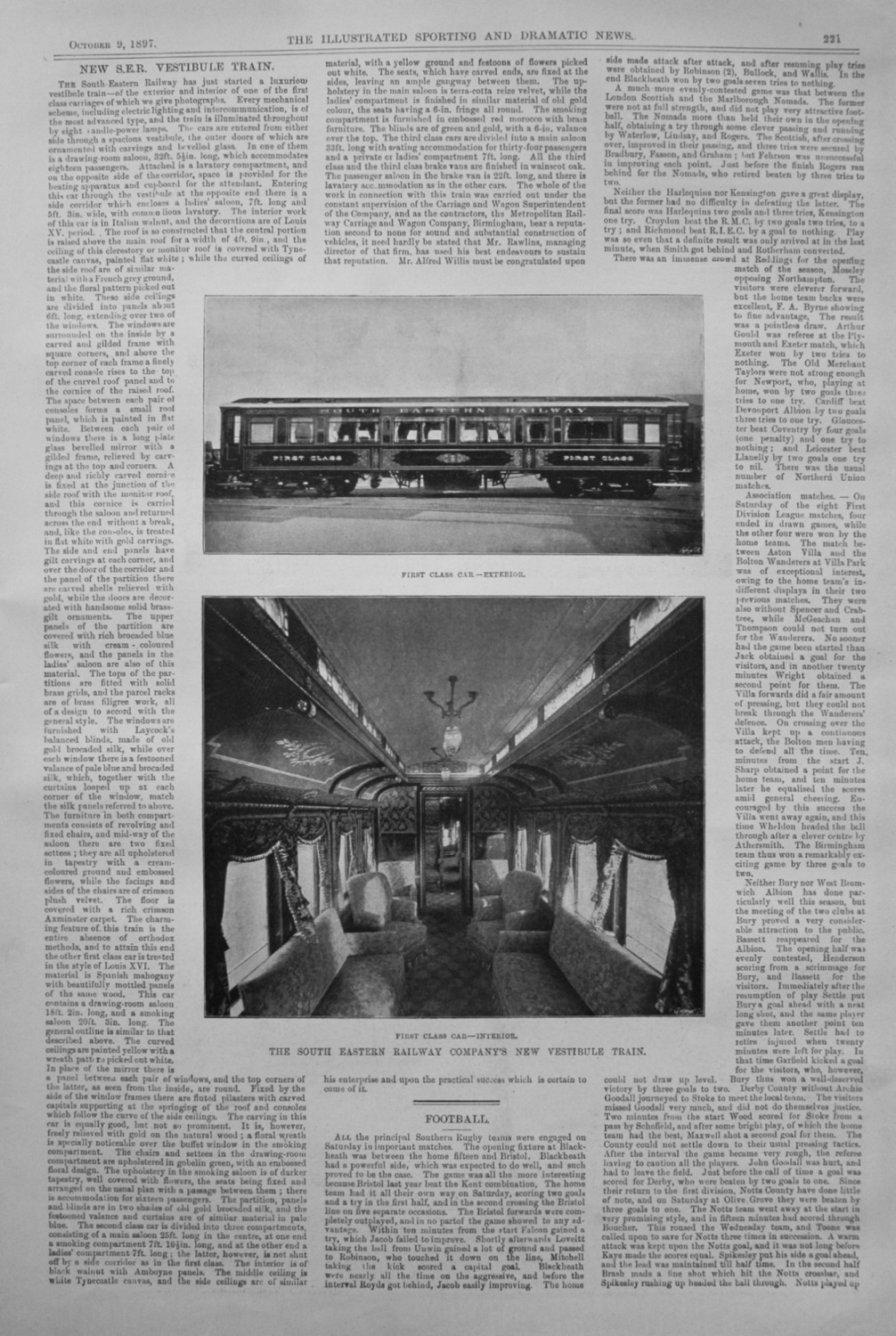 New South-Eastern Railway Vestibule Train. 1897