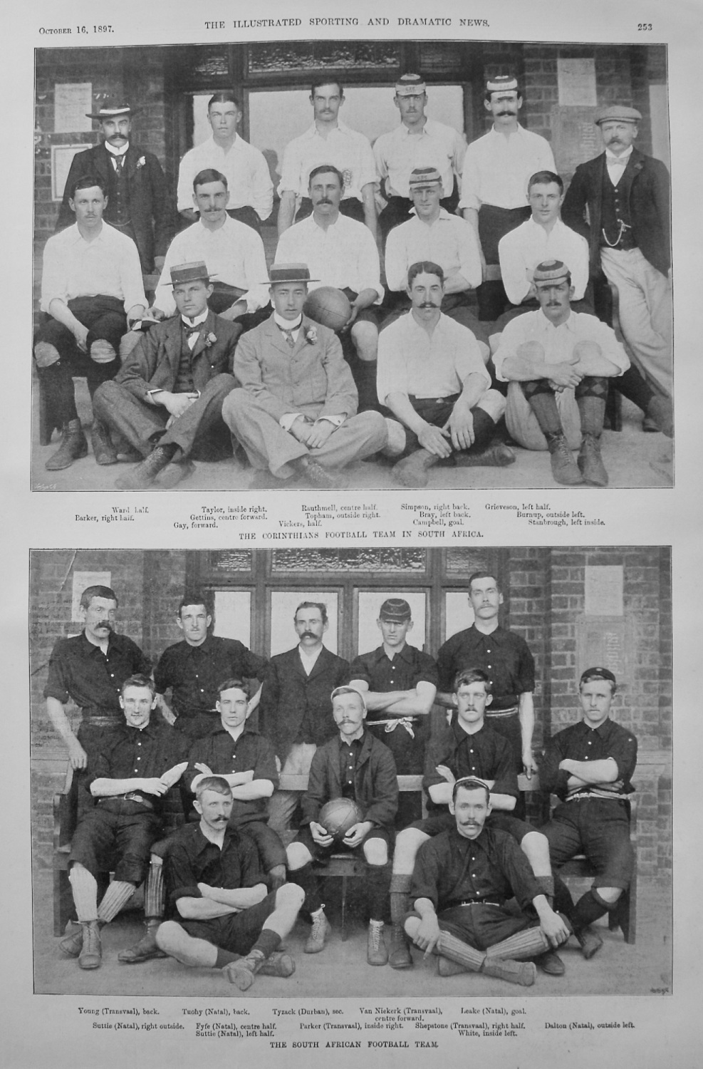 The Corinthians Football Team in South Africa. 1897