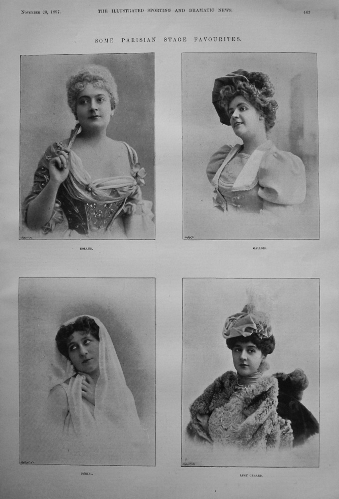 Some Parisian Stage Favourites. 1897.