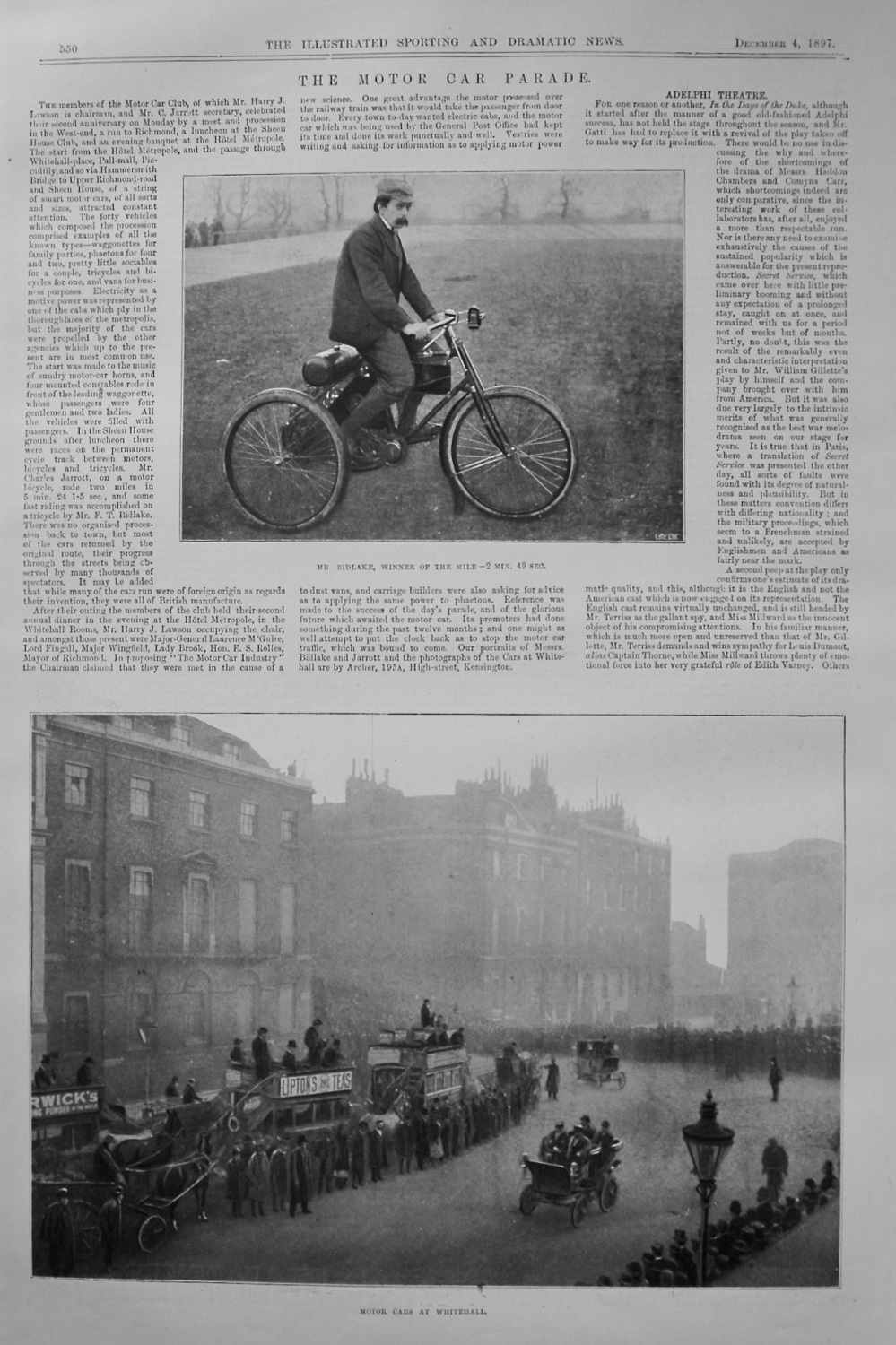 The Motor Car Parade. (By Members of the Motor Car Club) 1897.