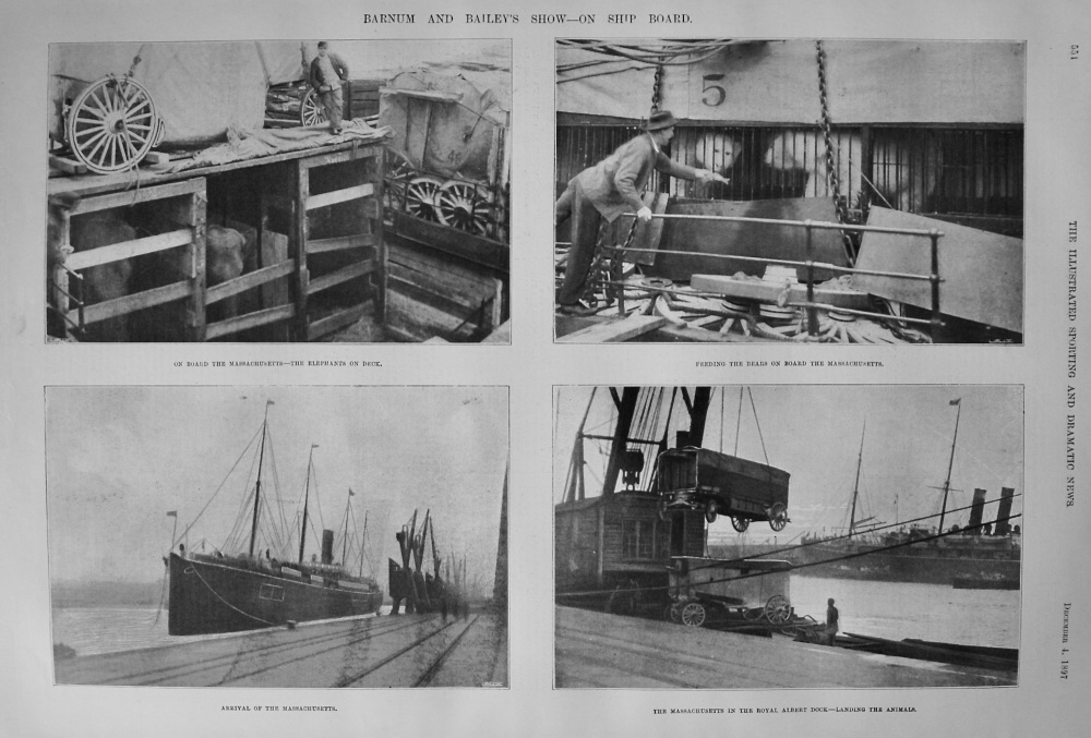 Barnum and Bailey's Show - On Ship Board. 1897.