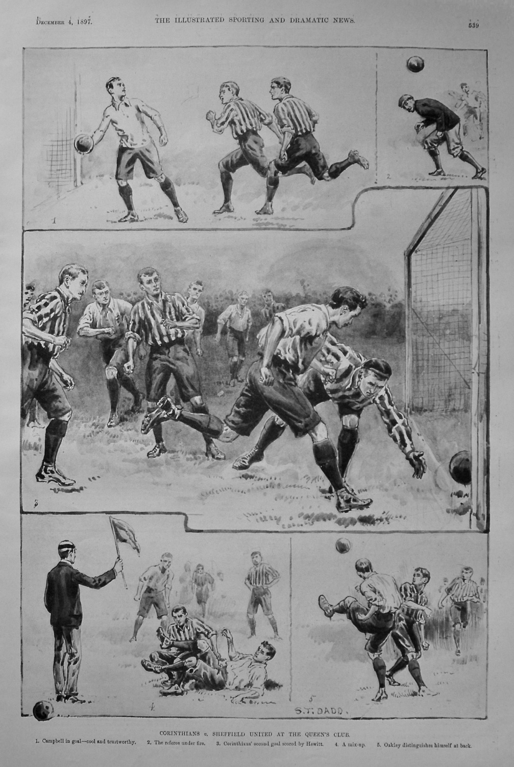 Corinthians v. Sheffield United at the Queen's Club. (Football) 1897.