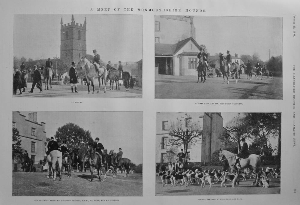A Meet of the Monmouthshire Hounds. 1898