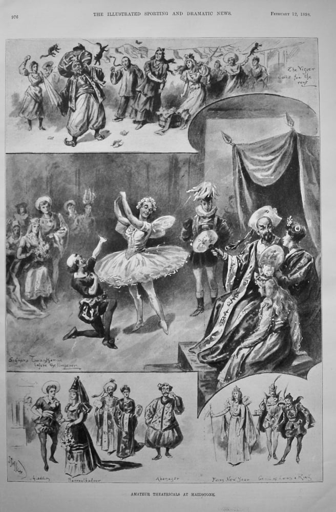 Amateur Theatricals at Maidstone. (Aladdin). 1898