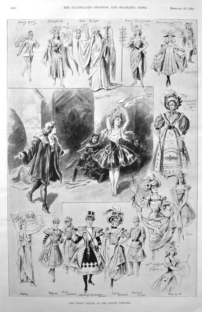 "The Press" Ballet at the Empire Theatre. 1898