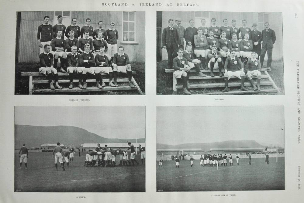 Scotland v. Ireland at Belfast. 1898  (Rugby).