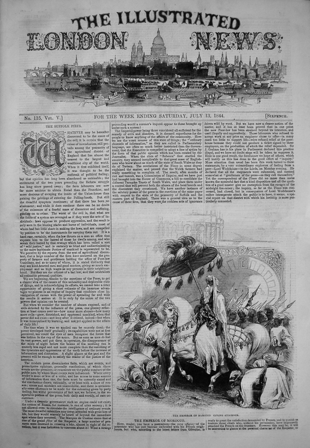 Illustrated London News. July 13th, 1844.