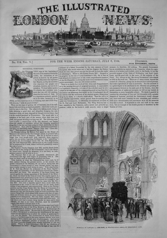 Illustrated London News, July 6th, 1844.