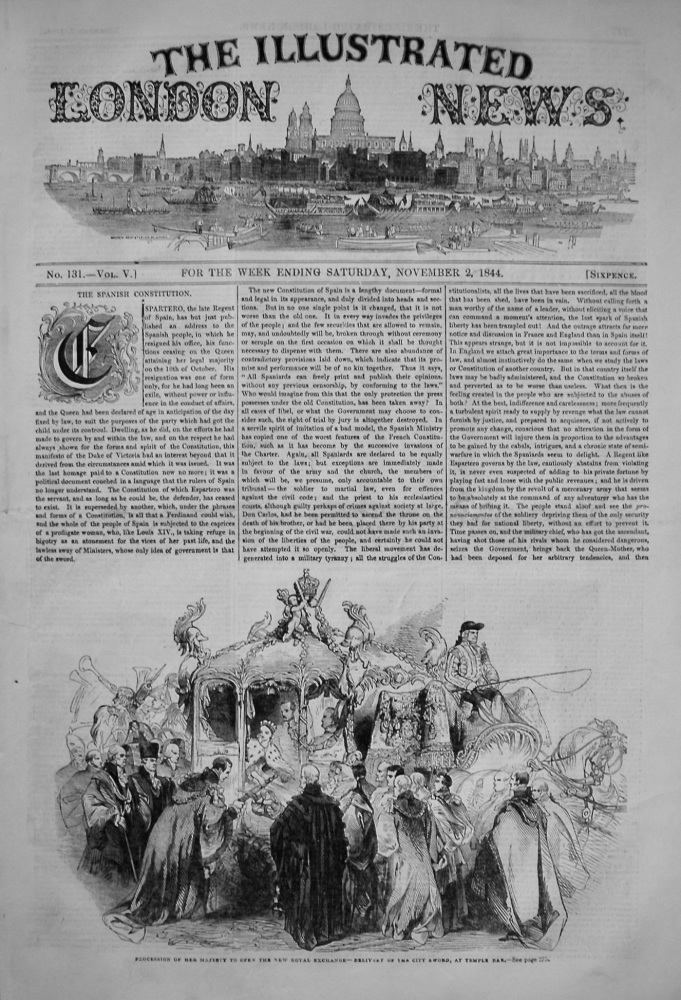 Illustrated London News, November 2nd, 1844.