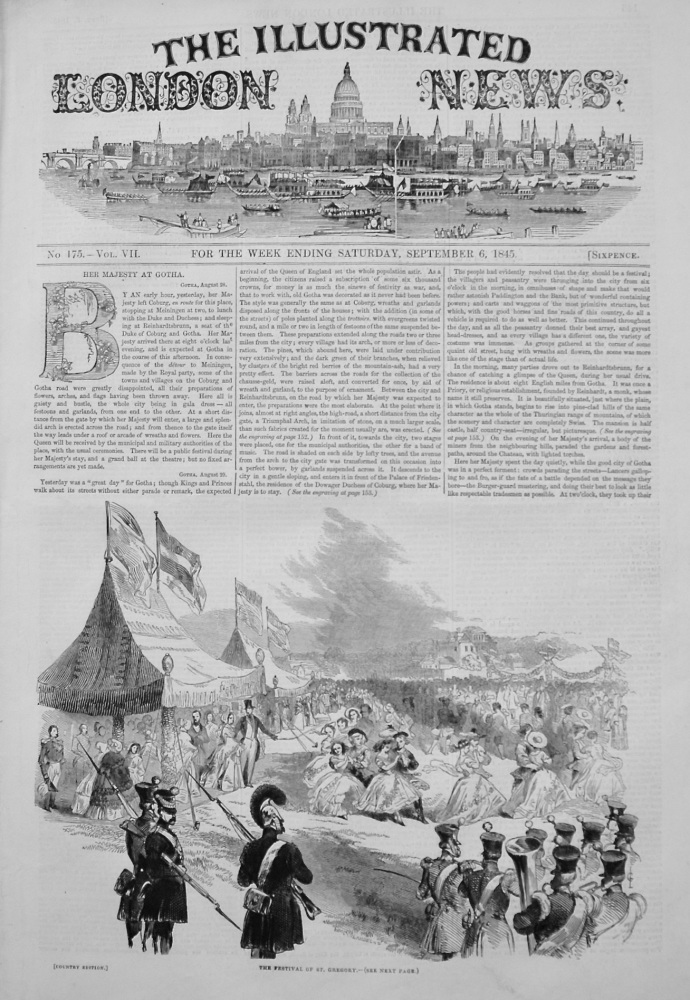 Illustrated London News, September 6th 1845