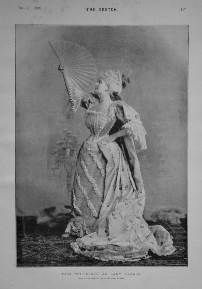 Miss Fortescue as Lady Teazle. 1893.