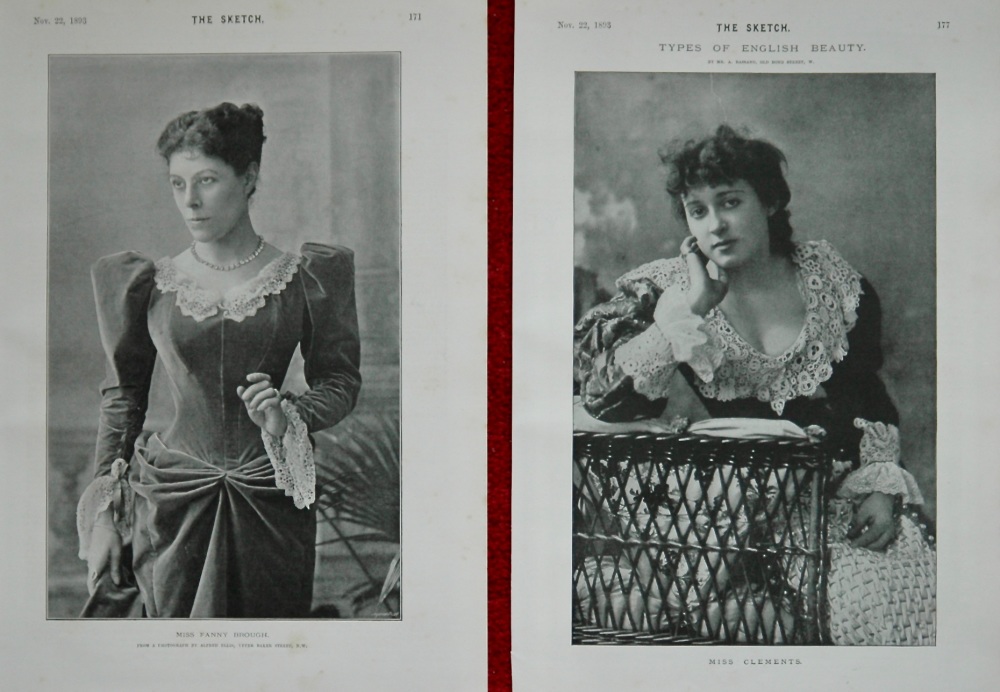 Miss Clements & Miss Fanny Brough. 1893