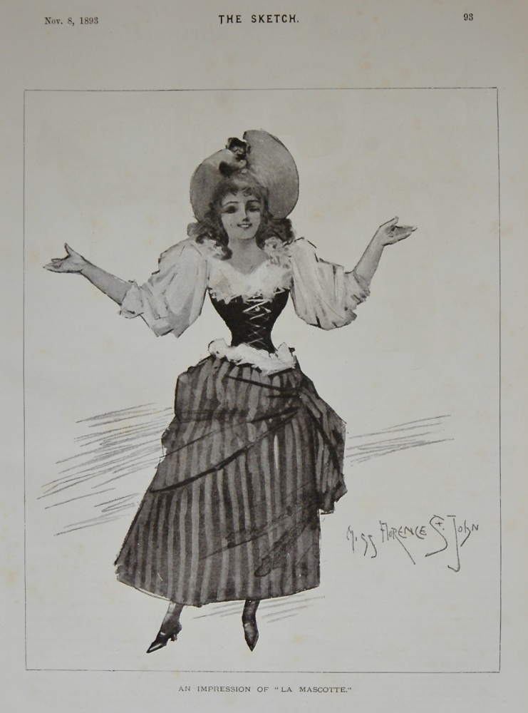 An Impression of "La Mascotte." (Miss Florence St. John.) 1893