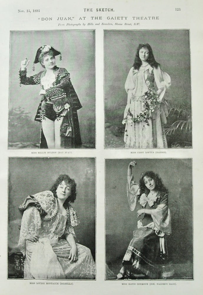 "Don Juan," at the Gaiety Theatre. 1893