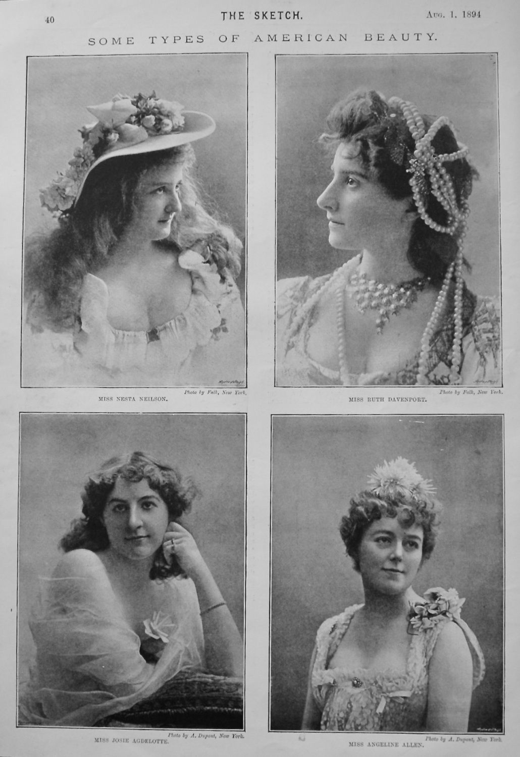 Some Types of American Beauty. 1894.