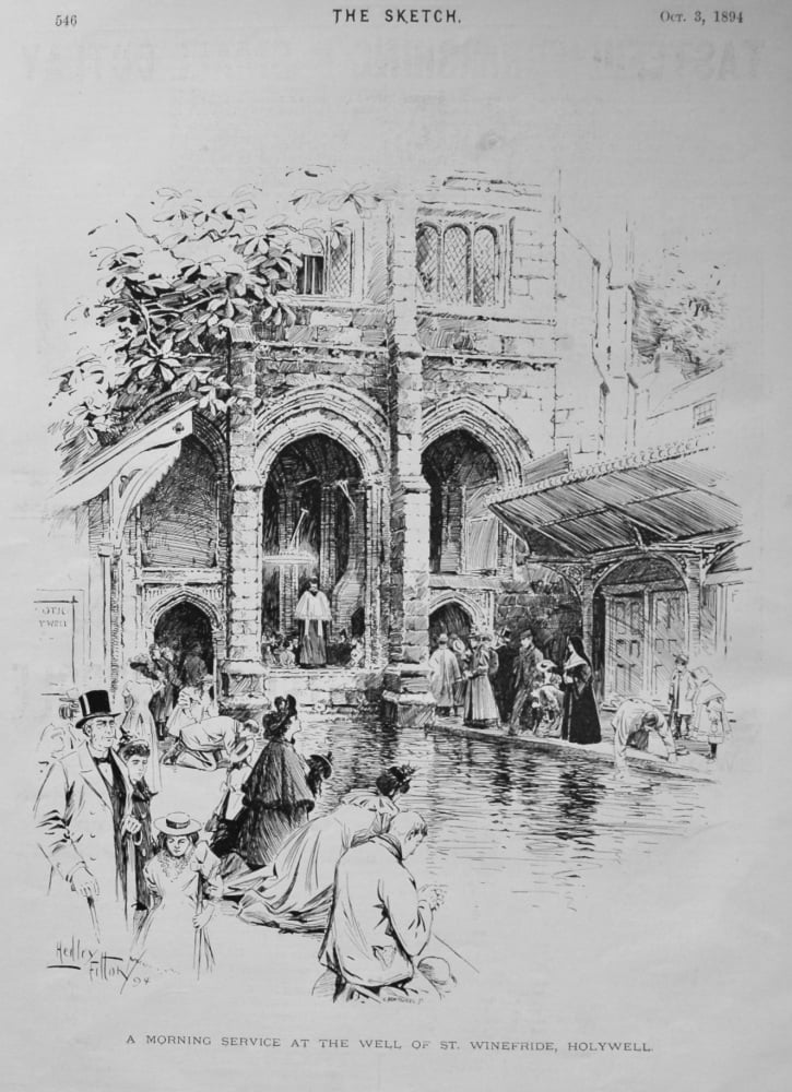 A Morning Service at the Well of St. Winefride, Holywell. 1894