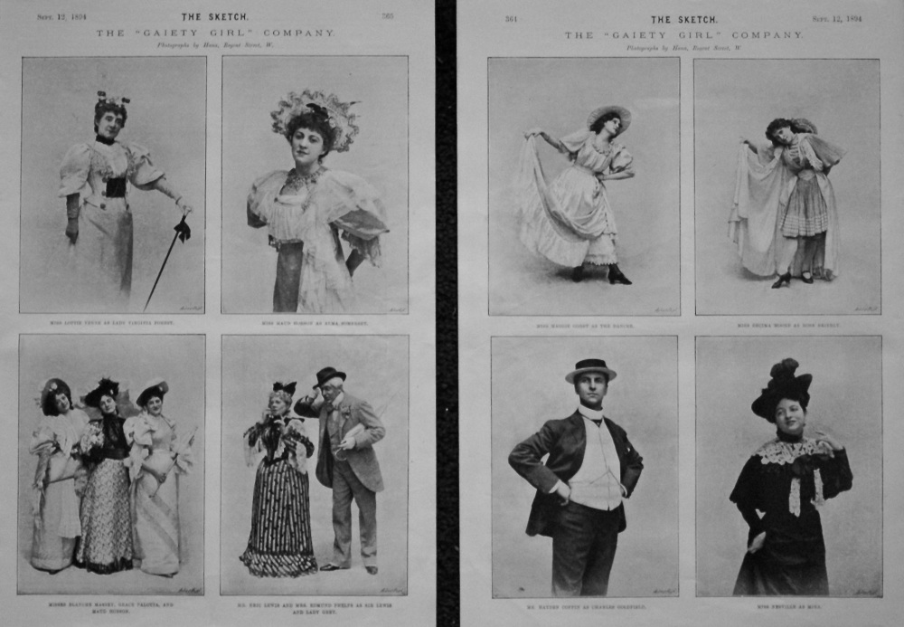 The "Gaiety Girl" Company. 1884.