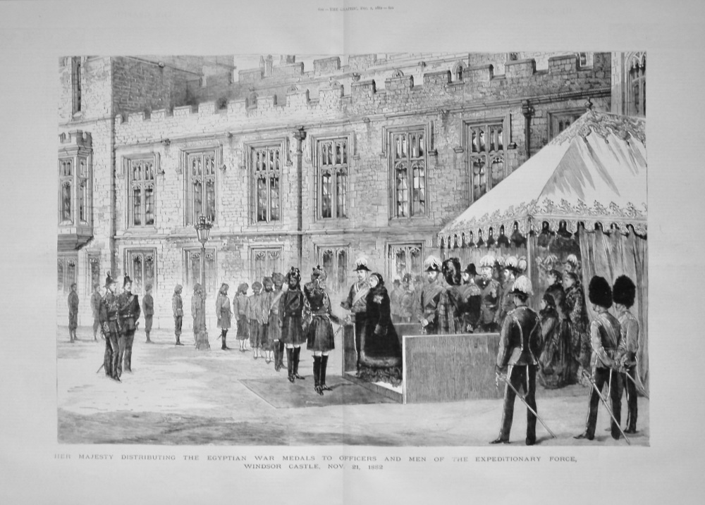Her Majesty Distributing the Egyptian War Medals to Officers and Men of the Expeditionary Force, Windsor Castle, Nov. 21, 1882.