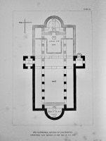 Cathedral Church of Canterbury. Conjectural Plan Previous to the Fire of A.