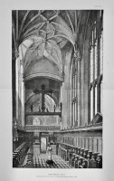 Christchurch, Hants. - Internal View of the Quire of the Priory-Church, Looking West. 1881.