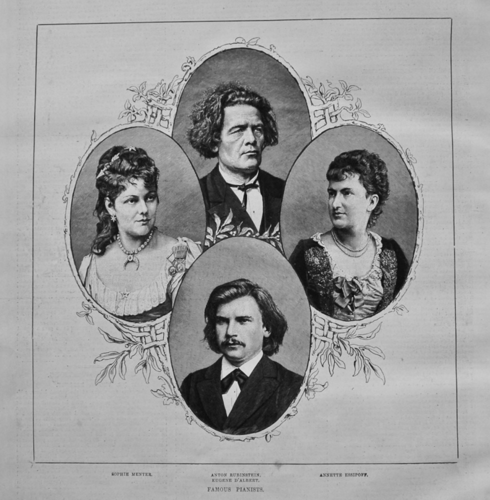 Famous Pianists. 1886