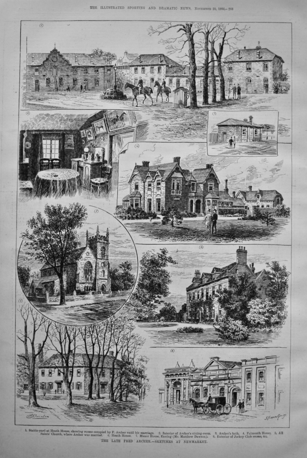The Late Fred Archer.- Sketches at Newmarket. 1886