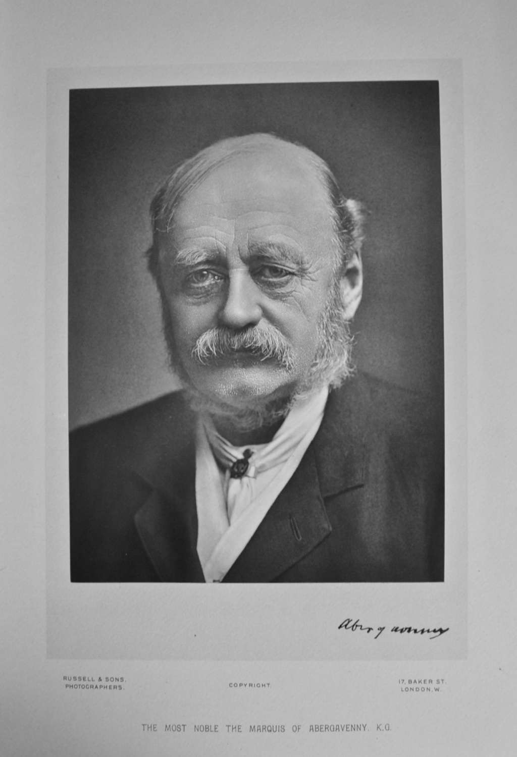 The Most Noble the Marquis of Abergavenny, K.G. 1894c.