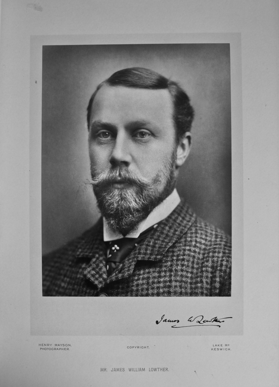 Mr. James William Lowther. 1894c.