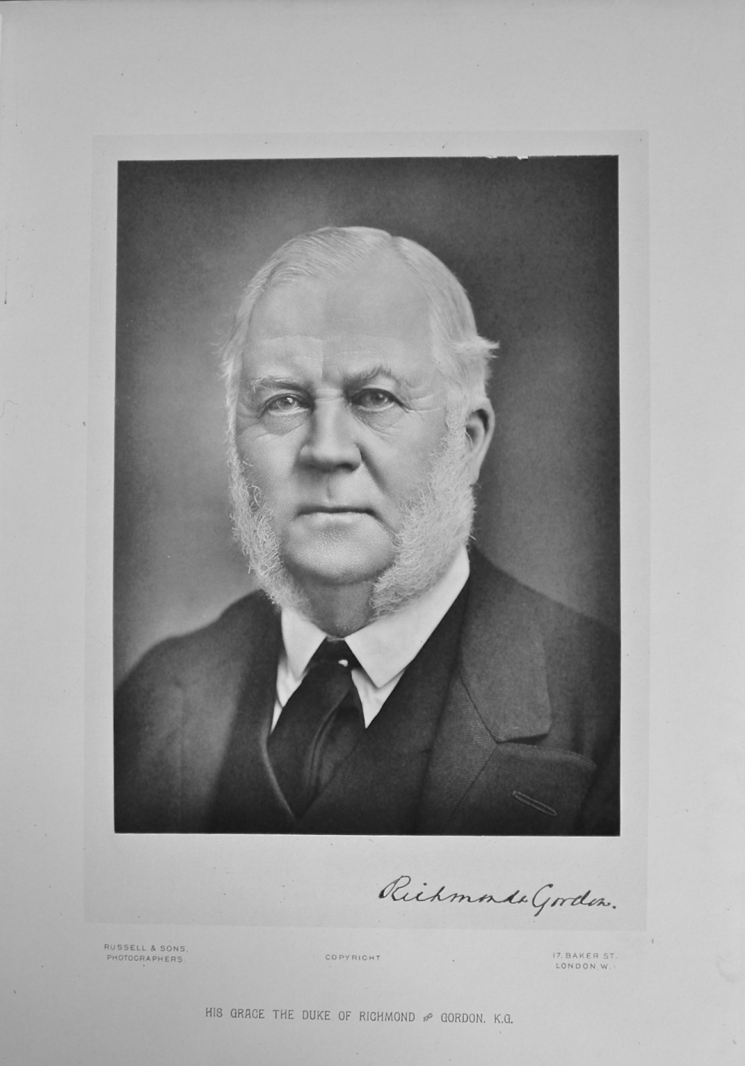 His Grace the Duke of Richmond and Gordon, K.G. 1894c.