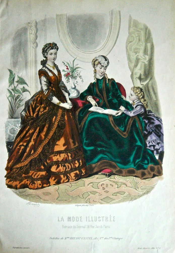 La Mode Illustree. 1869. Number 51. (Coloured Lithograph). 