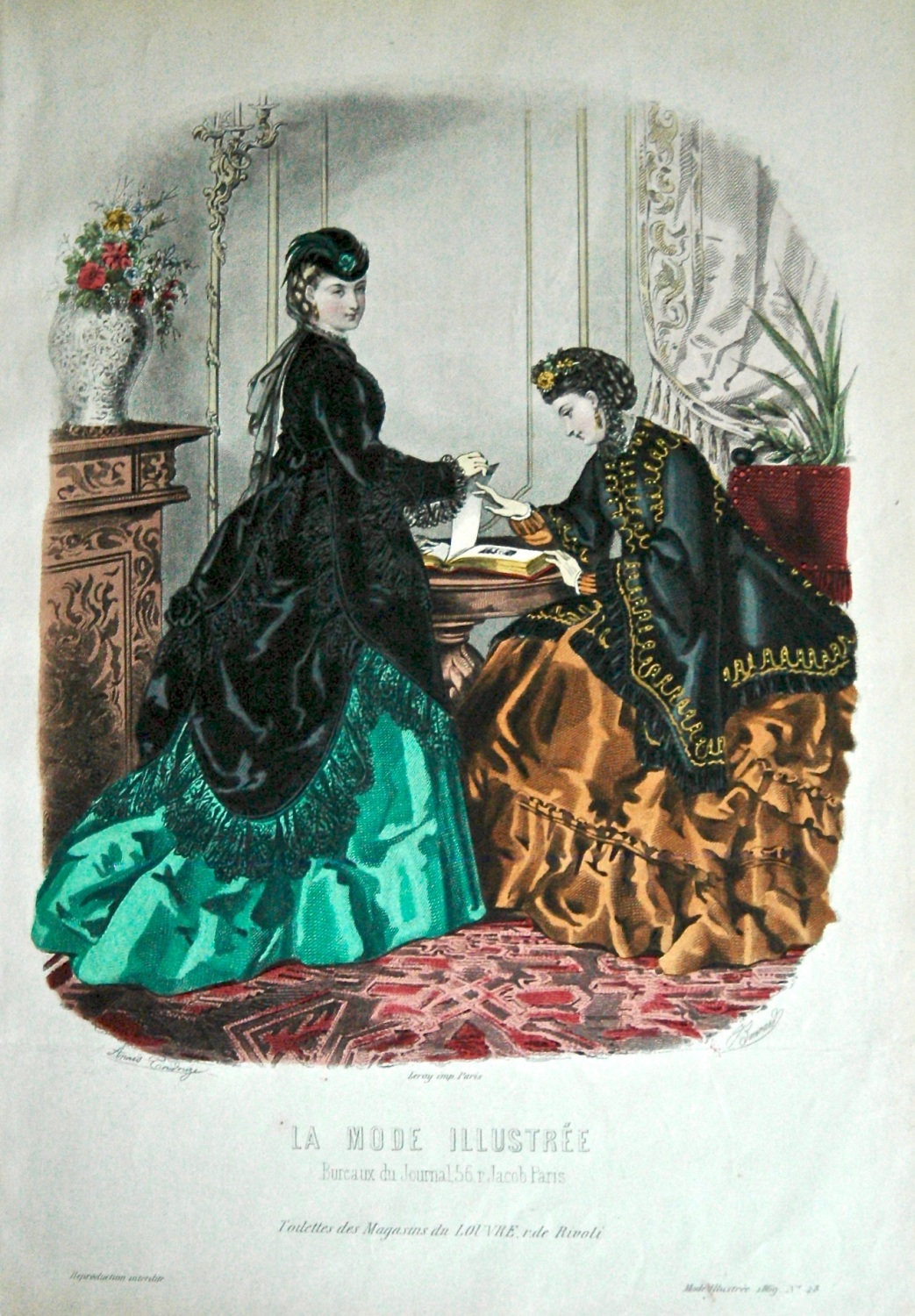 La Mode Illustree. 1869. Number 48. (Coloured Lithograph)