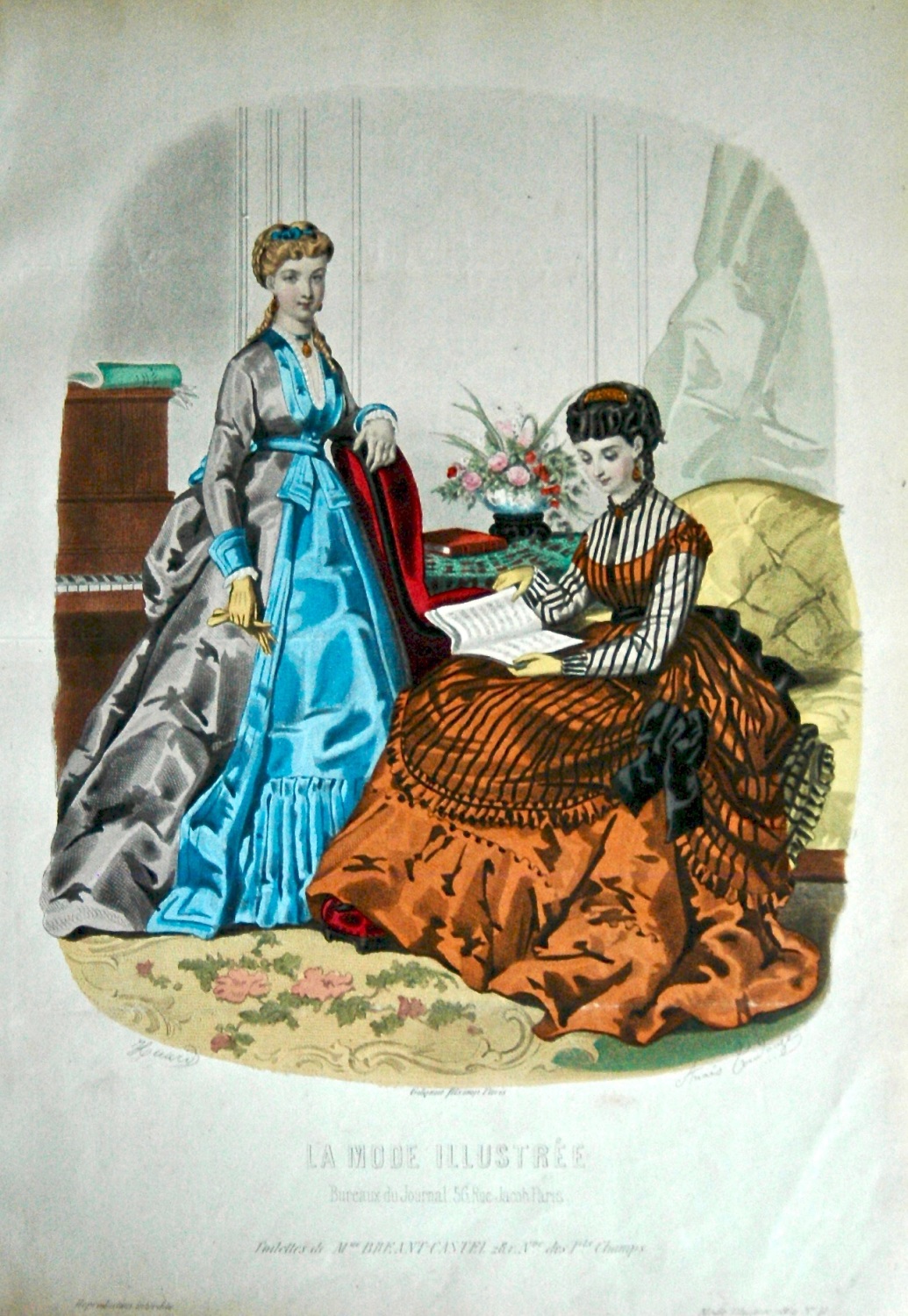 La Mode Illustree. 1869. Number 41. (Coloured Lithograph)