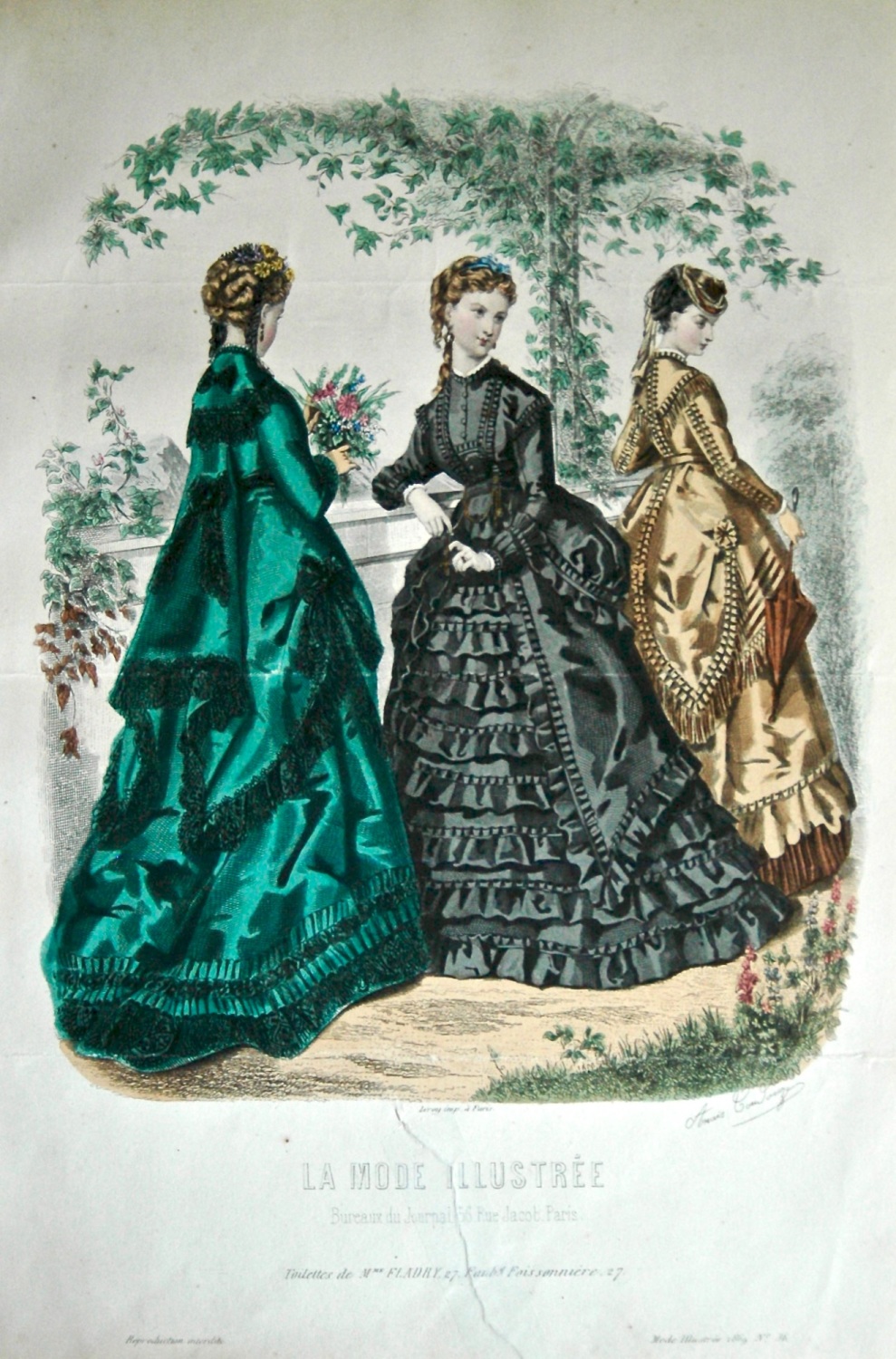 La Mode Illustree. 1869. Number 36. (Coloured Lithograph)