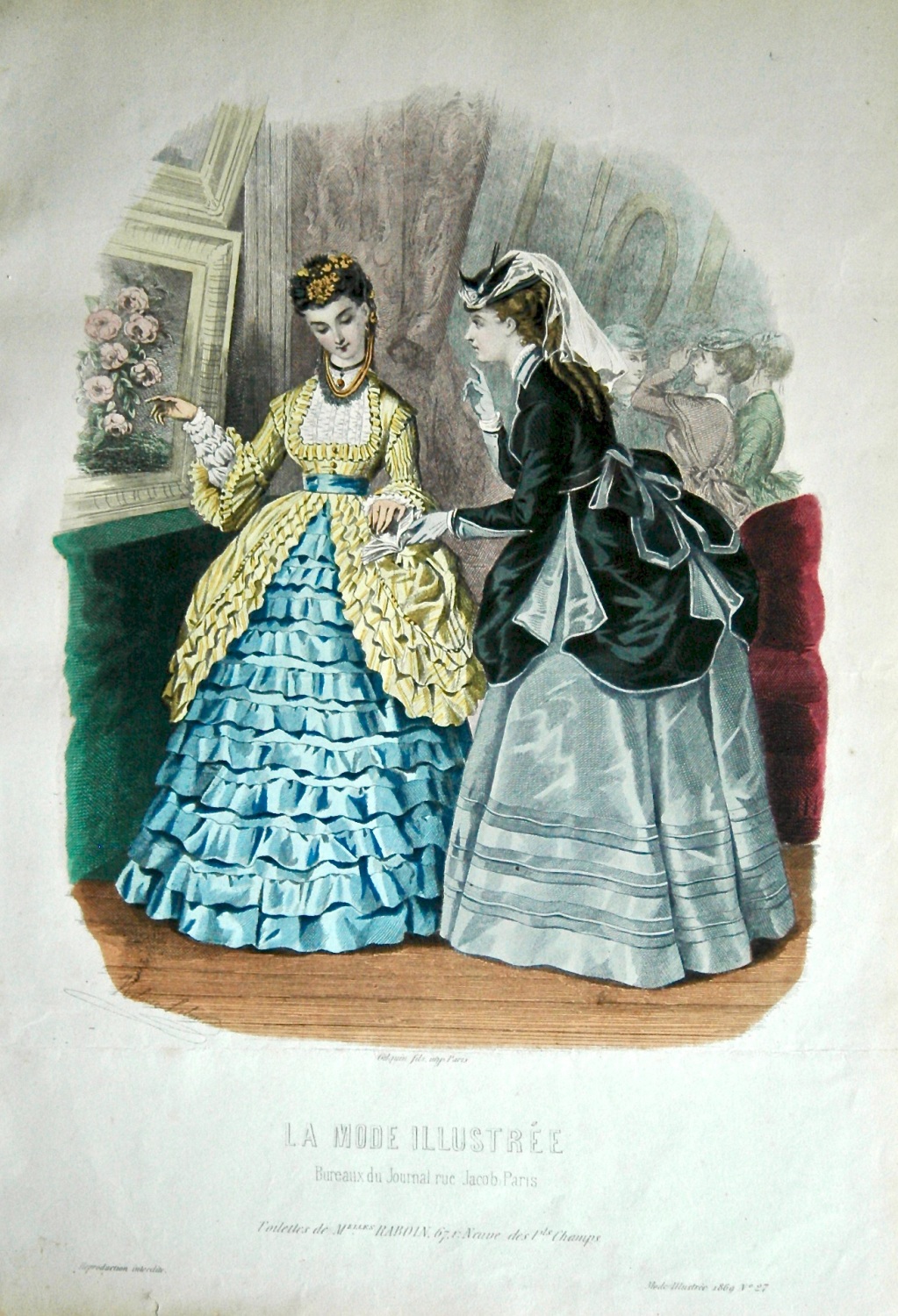 La Mode Illustree. 1869. Number 27. (Coloured Lithograph)
