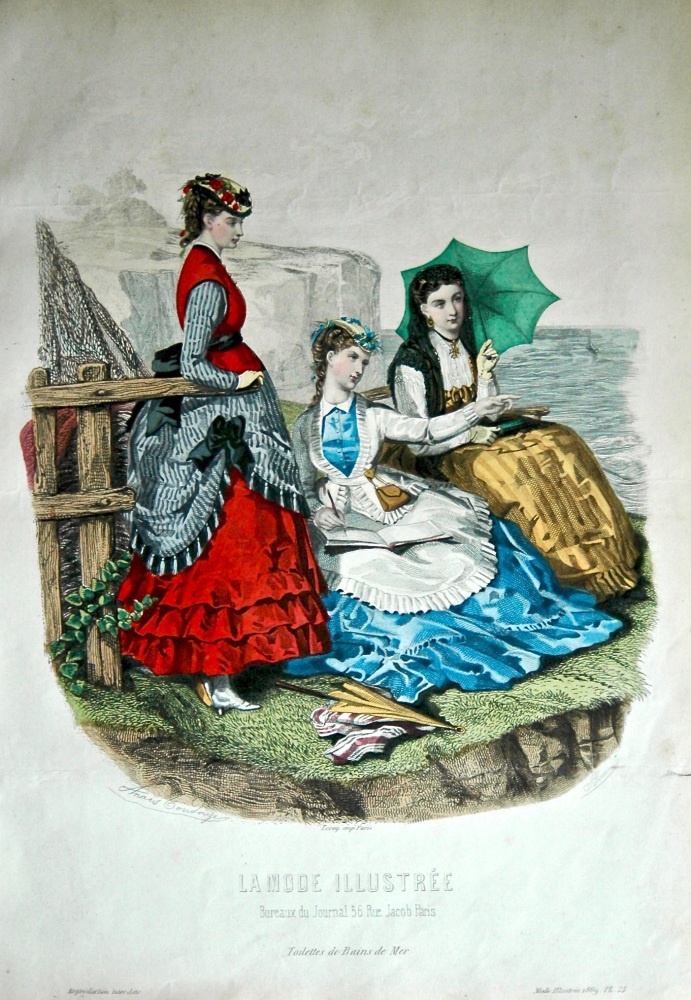 La Mode Illustree. 1869. Number 24. (Coloured Lithograph)