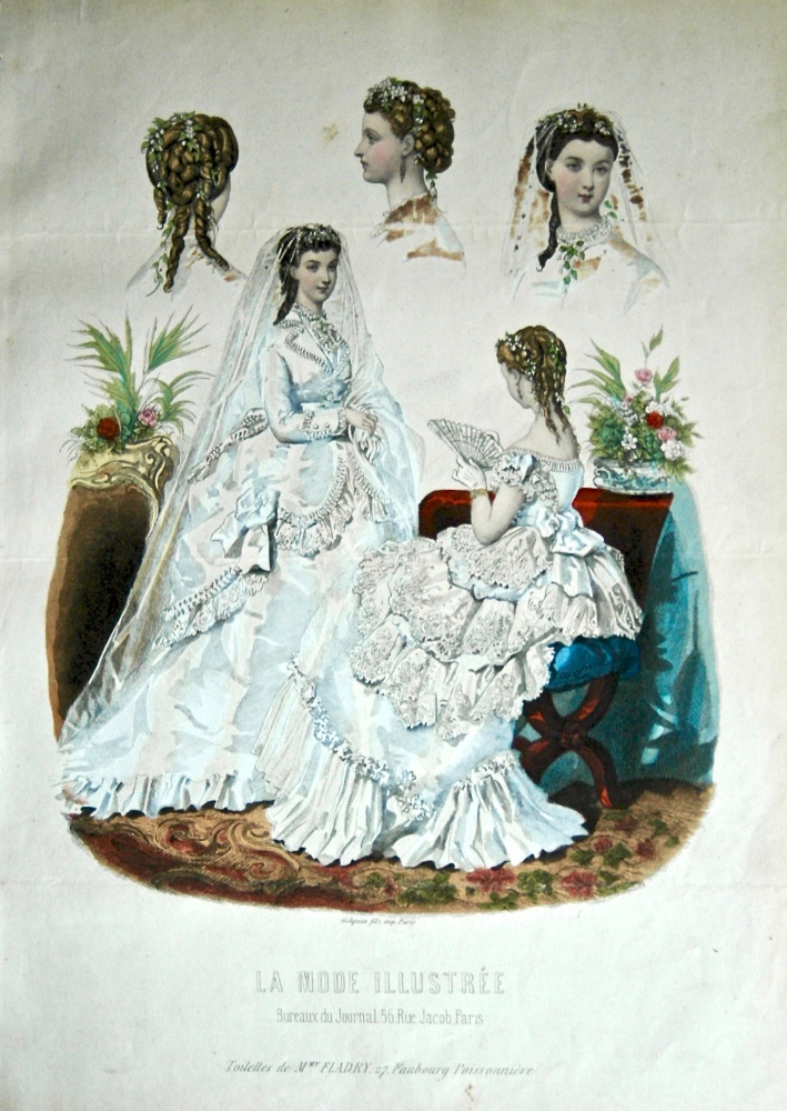 La Mode Illustree. 1869. Number 23. (Coloured Lithograph)