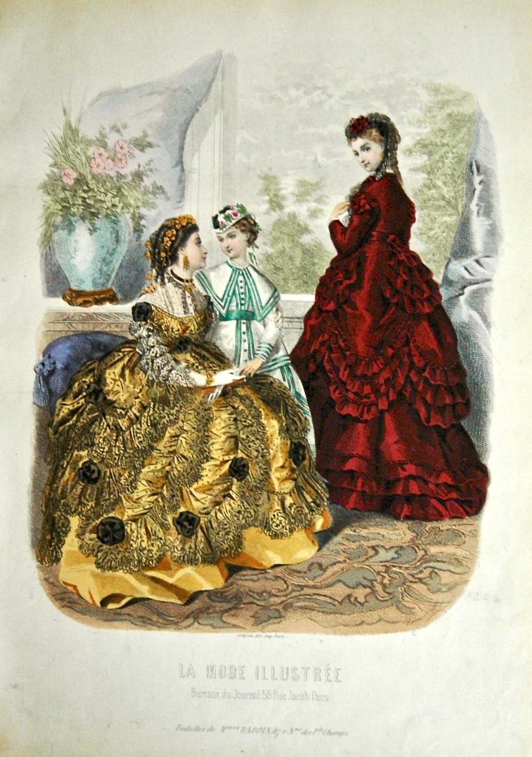 La Mode Illustree. 1869. Number 19. (Coloured Lithograph)