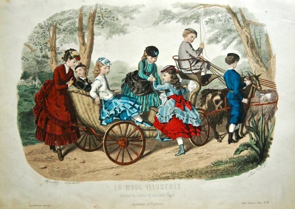 La Mode Illustree. 1869. Number 18. (Coloured Lithograph)