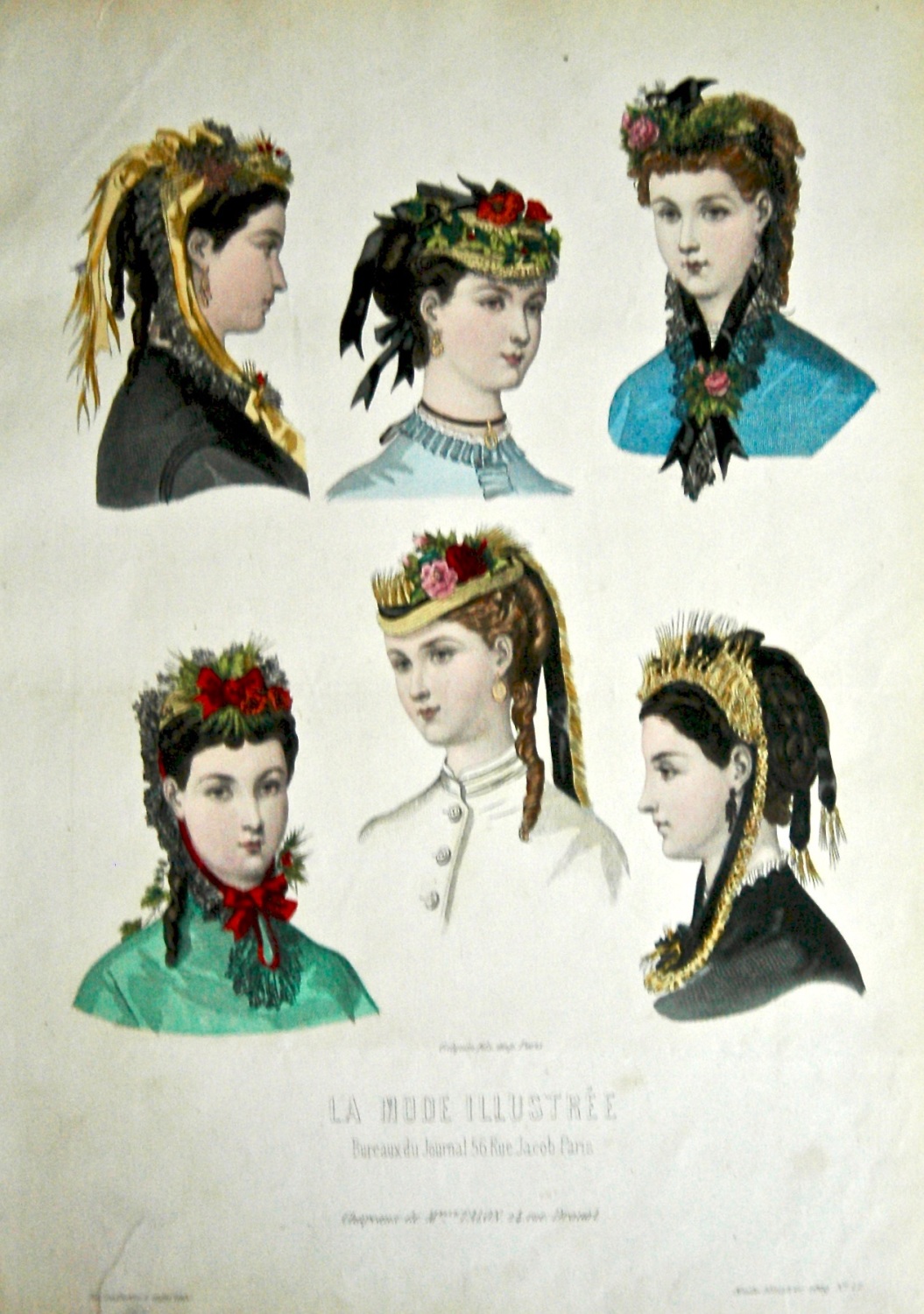 La Mode Illustree. 1869. Number 17. (Coloured Lithograph)