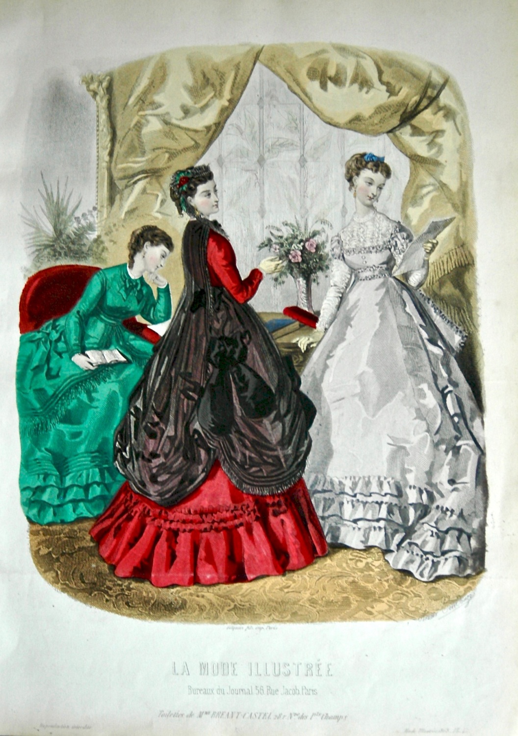 La Mode Illustree. 1869. Number 43. (Coloured Lithograph)