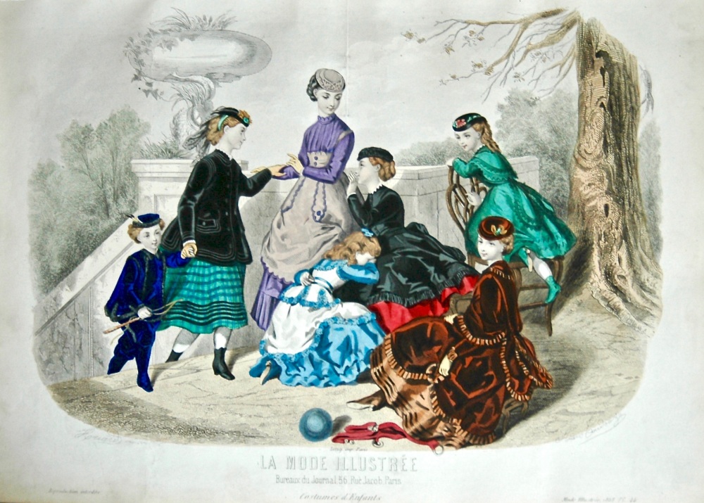La Mode Illustree. 1869. Number 44. (Coloured Lithograph)
