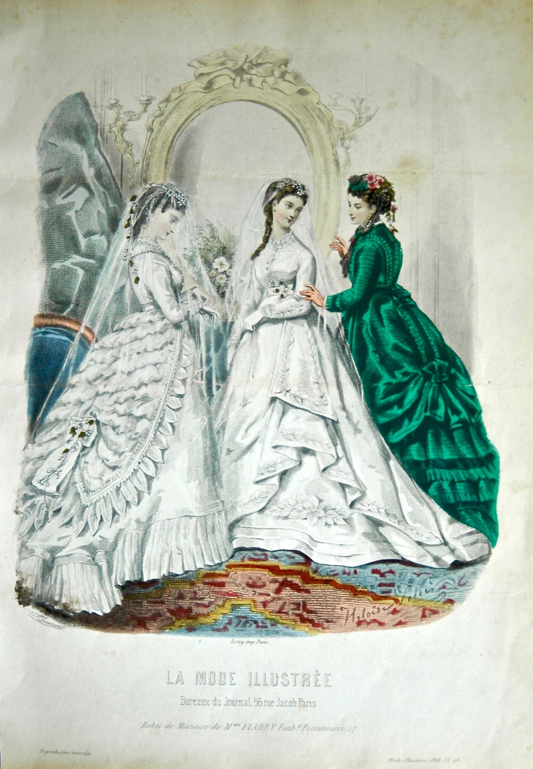La Mode Illustree. 1868. Number 46. (Coloured Lithograph)
