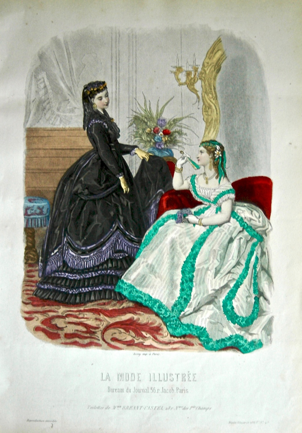 La Mode Illustree. 1868. Number 48. (Coloured Lithograph)