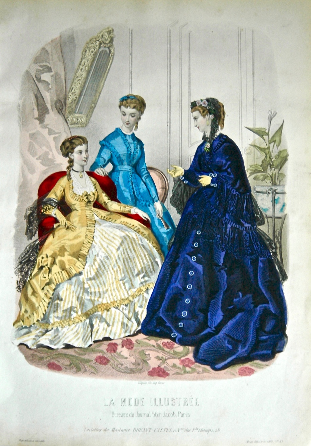 La Mode Illustree. 1868. Number 49. (Coloured Lithograph)