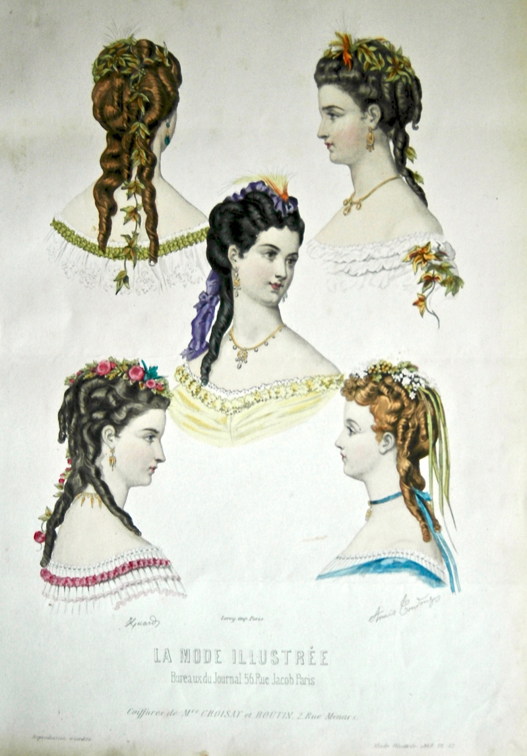 La Mode Illustree. 1868. Number 52. (Coloured Lithograph)