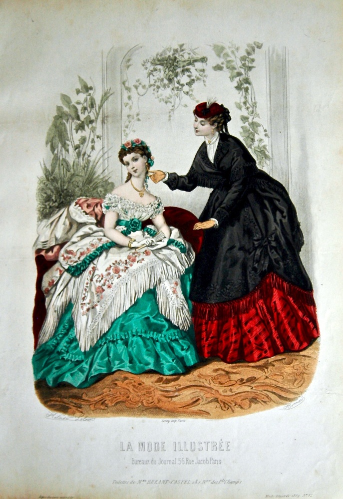La Mode Illustree. 1869. Number 12. (Coloured Lithograph)