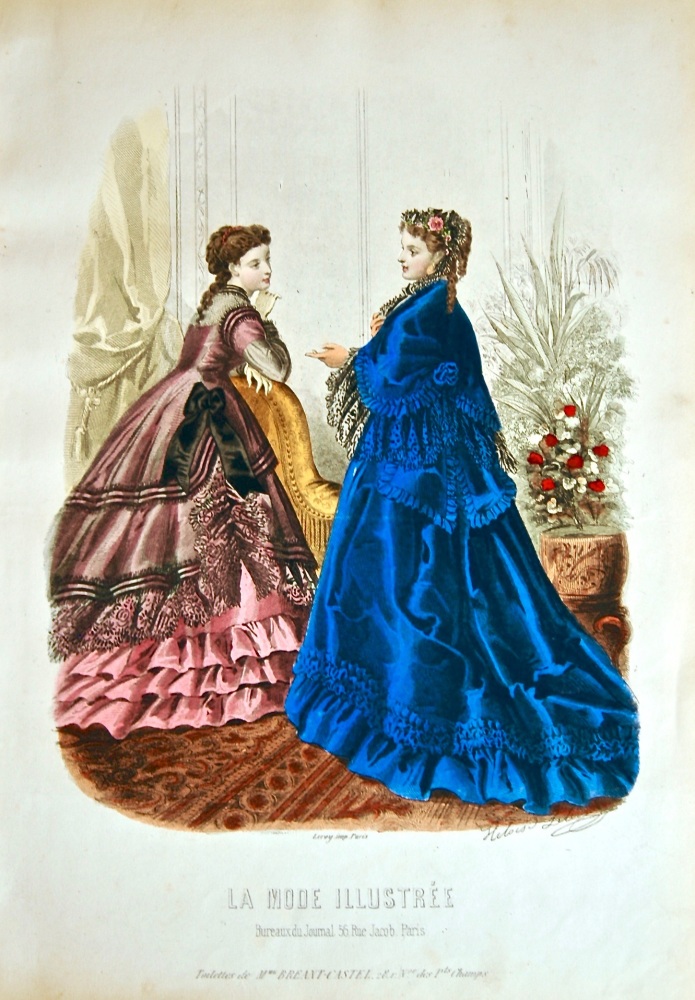 La Mode Illustree. 1868. Number 40. (Coloured Lithograph)