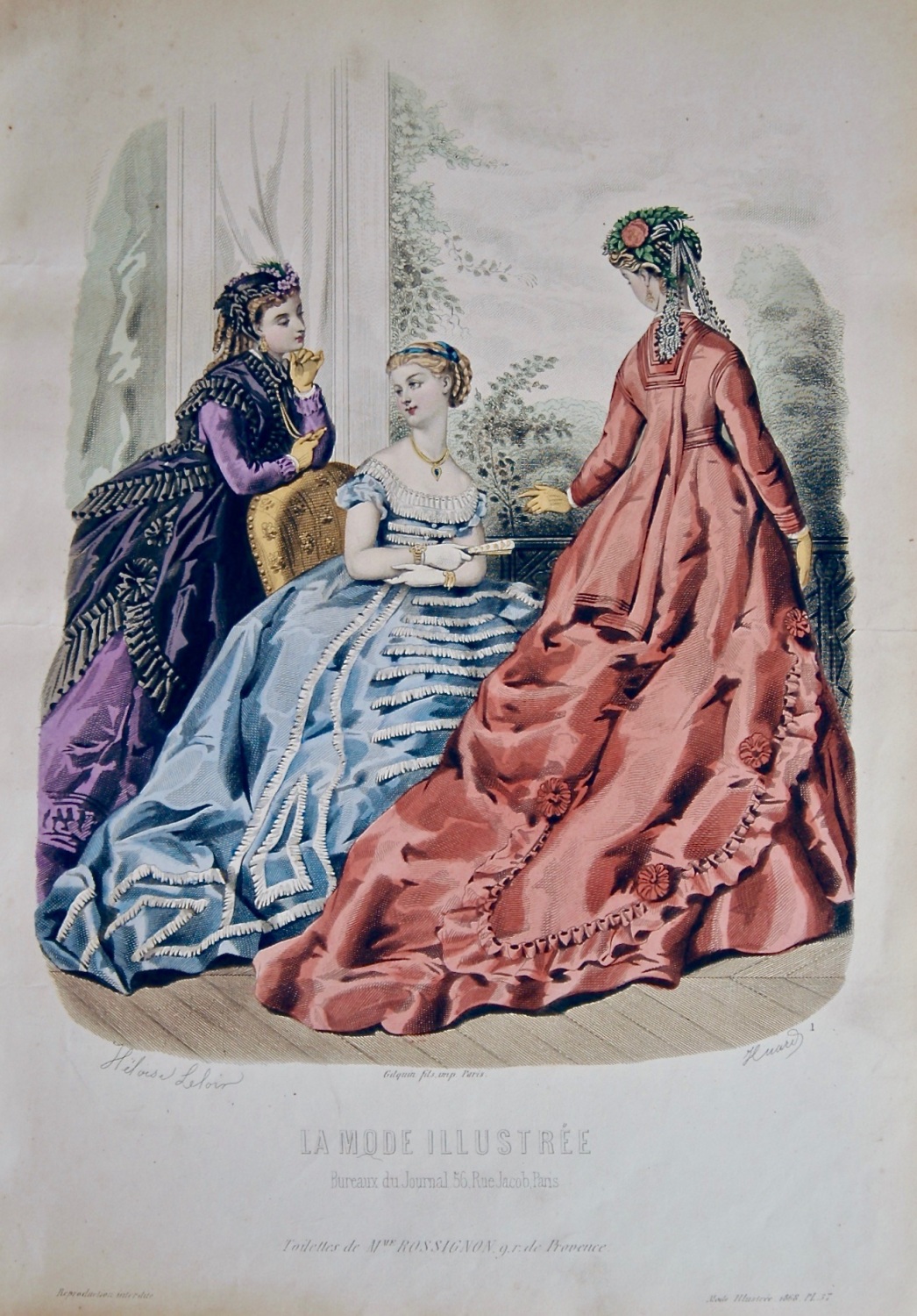 La Mode Illustree. 1868. Number 37. (Coloured Lithograph)